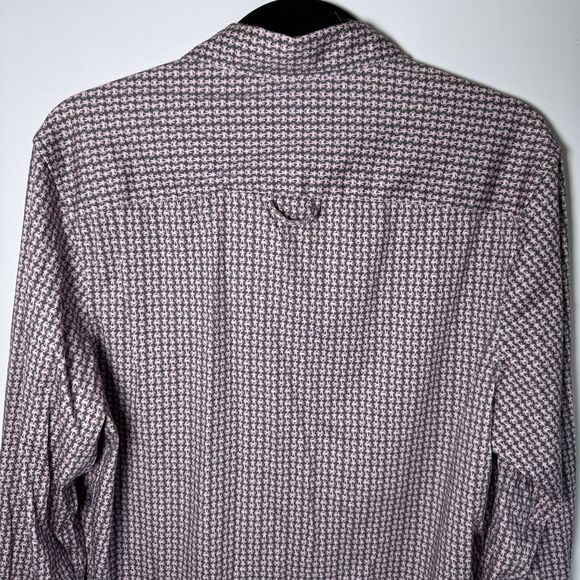 Brooklyn Brigade Shirt Mens Medium Gray Pink Crab Print Cotton Nautical Coastal - Picture 5 of 16